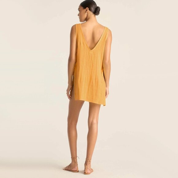 Vitamin A "Riviera" Mini Dress in Creamsicle, size Small - Picture 2 of 9